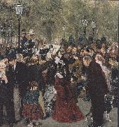 Adolph von Menzel Abreise Konig Wilhelms I oil painting reproduction